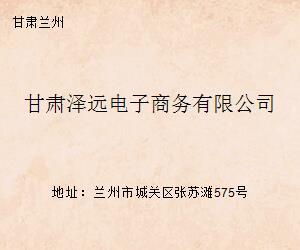 甘肃泽远电子商务